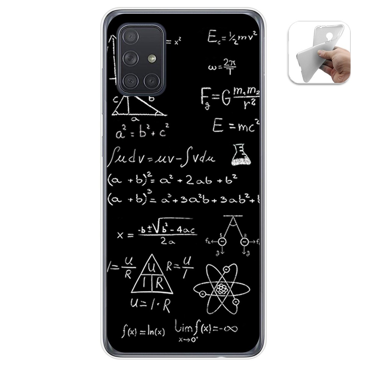 Funda Gel Tpu para Samsung Galaxy A71 5G diseño Formulas Dibujos