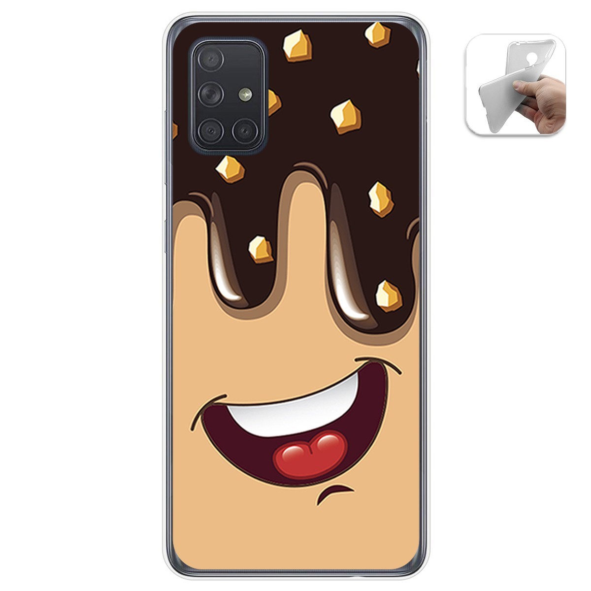 Funda Gel Tpu para Samsung Galaxy A71 5G diseño Helado Chocolate Dibujos