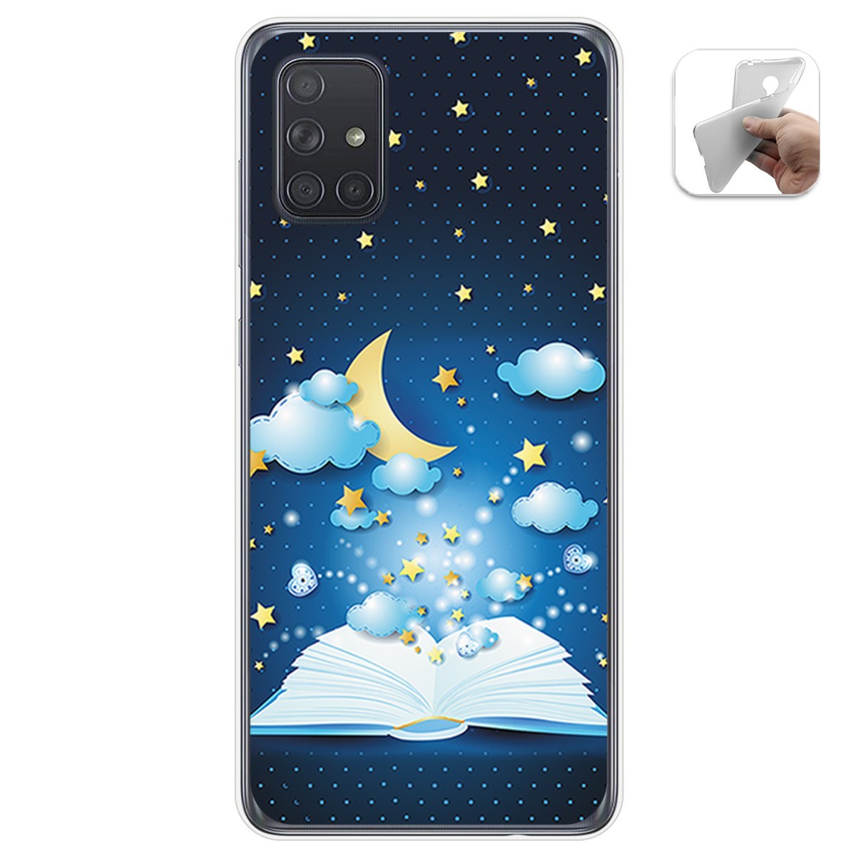 Funda Gel Tpu para Samsung Galaxy A71 5G diseño Libro Cuentos Dibujos