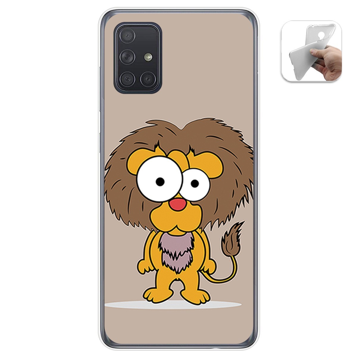 Funda Gel Tpu para Samsung Galaxy A71 5G diseño Leon Dibujos