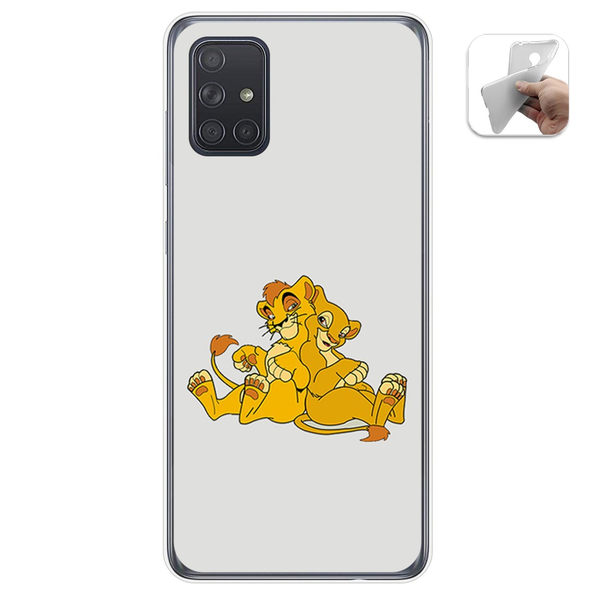Funda Gel Tpu para Samsung Galaxy A71 5G diseño Leones Dibujos