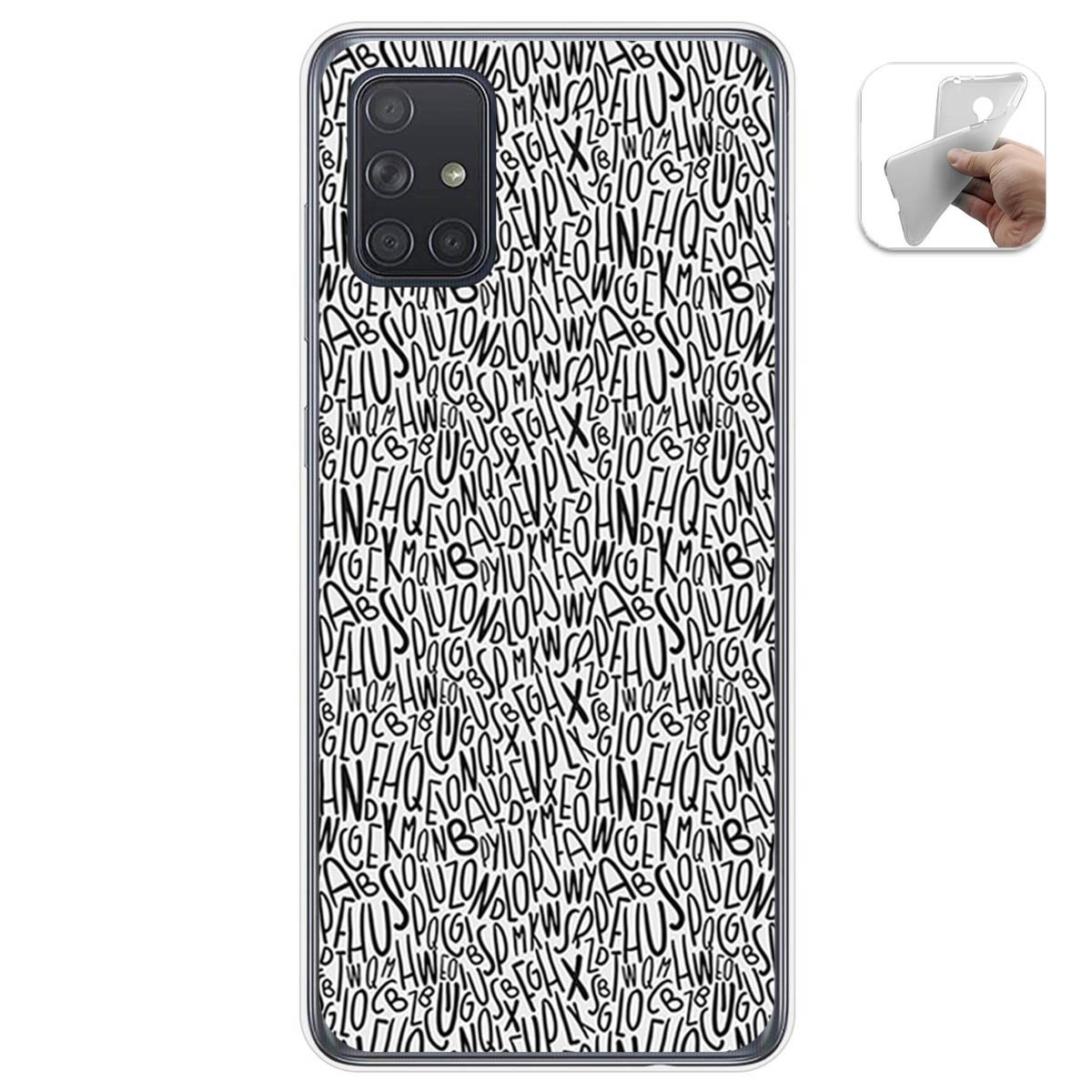 Funda Gel Tpu para Samsung Galaxy A71 5G diseño Letras Dibujos