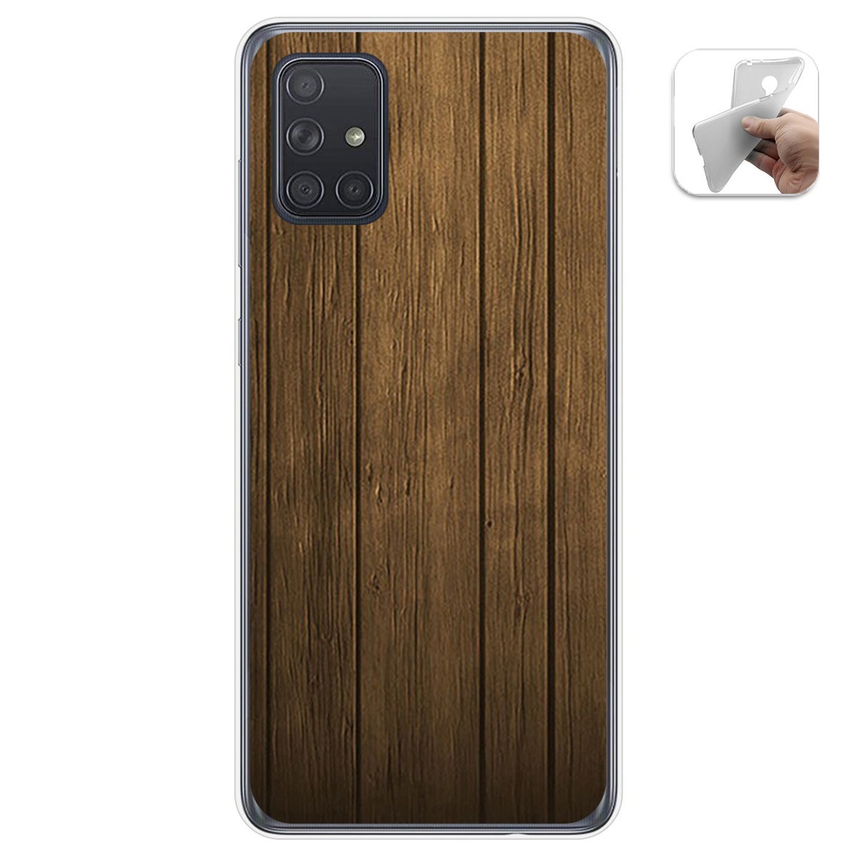 Funda Gel Tpu para Samsung Galaxy A71 5G diseño Madera Dibujos