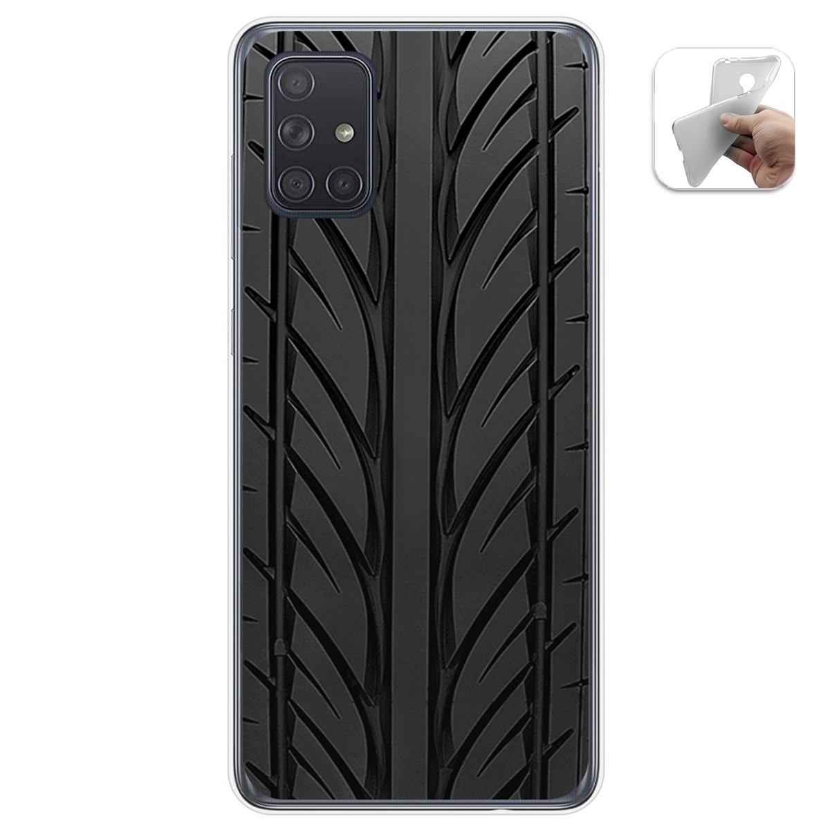 Funda Gel Tpu para Samsung Galaxy A71 5G diseño Neumatico Dibujos
