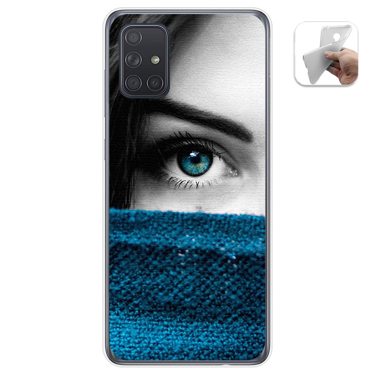 Funda Gel Tpu para Samsung Galaxy A71 5G diseño Ojo Dibujos