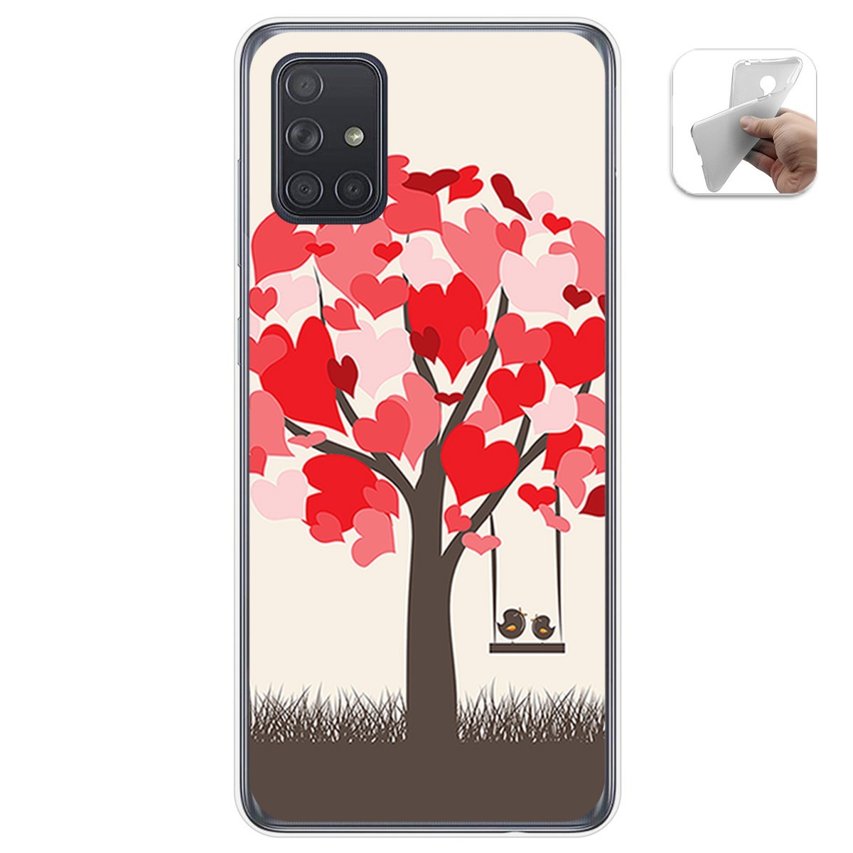 Funda Gel Tpu para Samsung Galaxy A71 5G diseño Pajaritos Dibujos