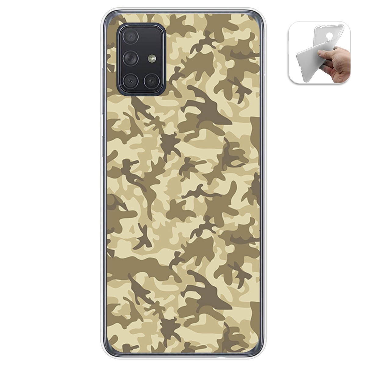Funda Gel Tpu para Samsung Galaxy A71 5G diseño Sand Camuflaje Dibujos