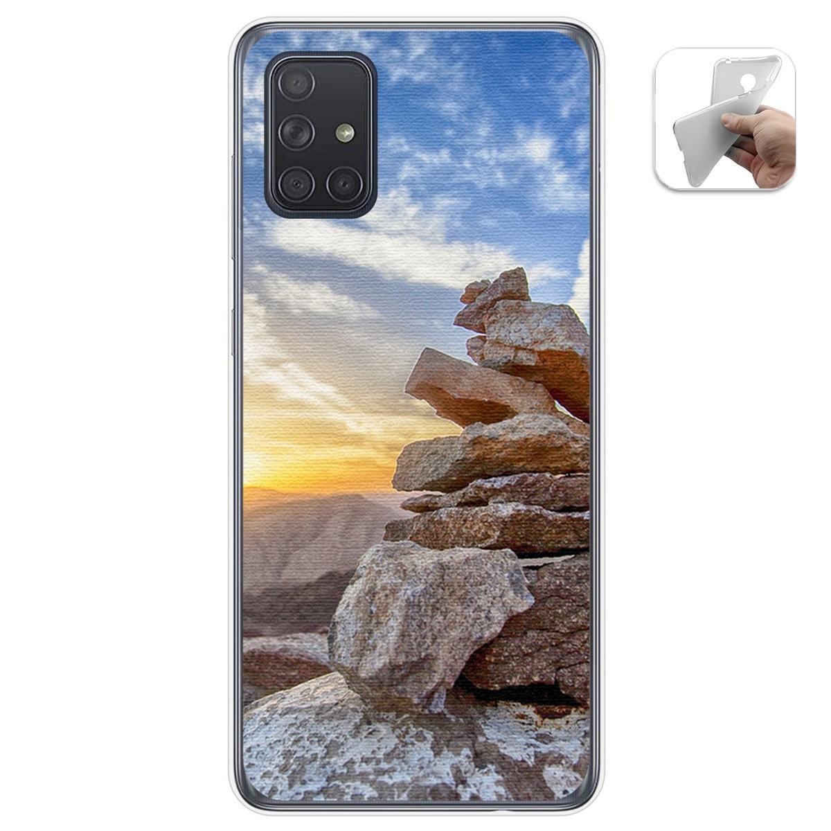 Funda Gel Tpu para Samsung Galaxy A71 5G diseño Sunset Dibujos