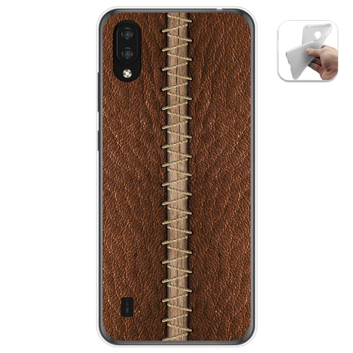 Funda Gel Tpu para Zte Blade A5 2020 diseño Cuero 01 Dibujos