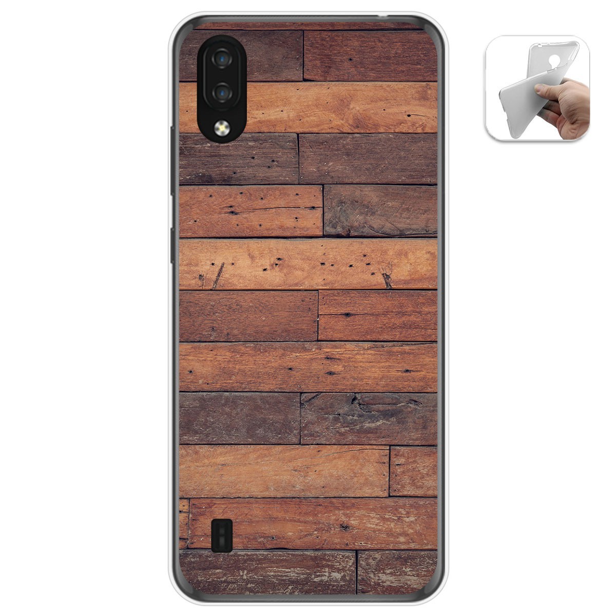 Funda Gel Tpu para Zte Blade A5 2020 diseño Madera 03 Dibujos