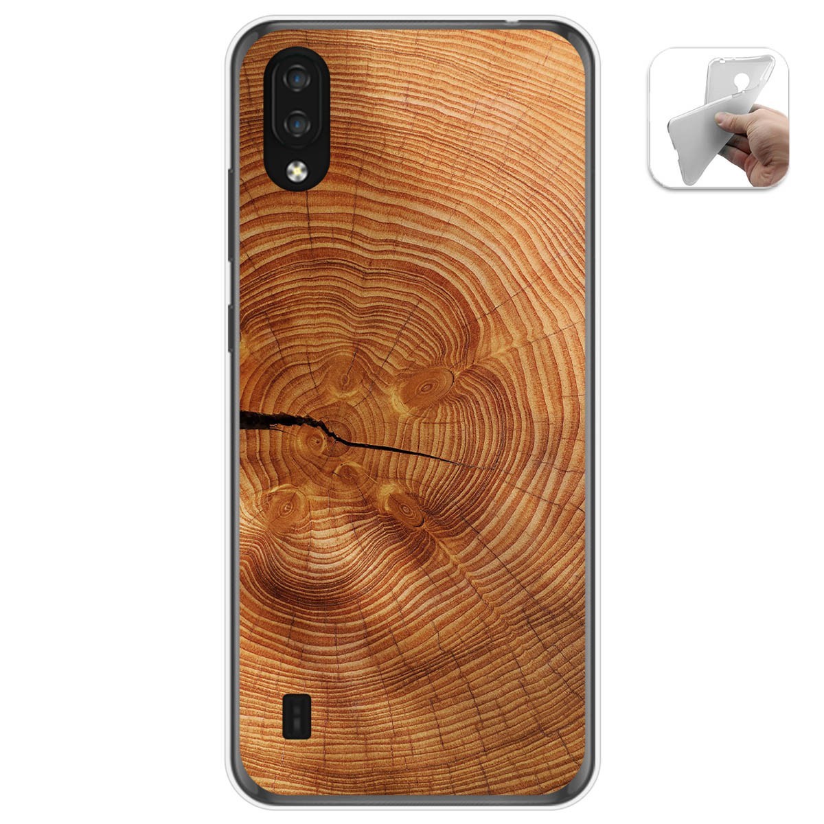 Funda Gel Tpu para Zte Blade A5 2020 diseño Madera 04 Dibujos