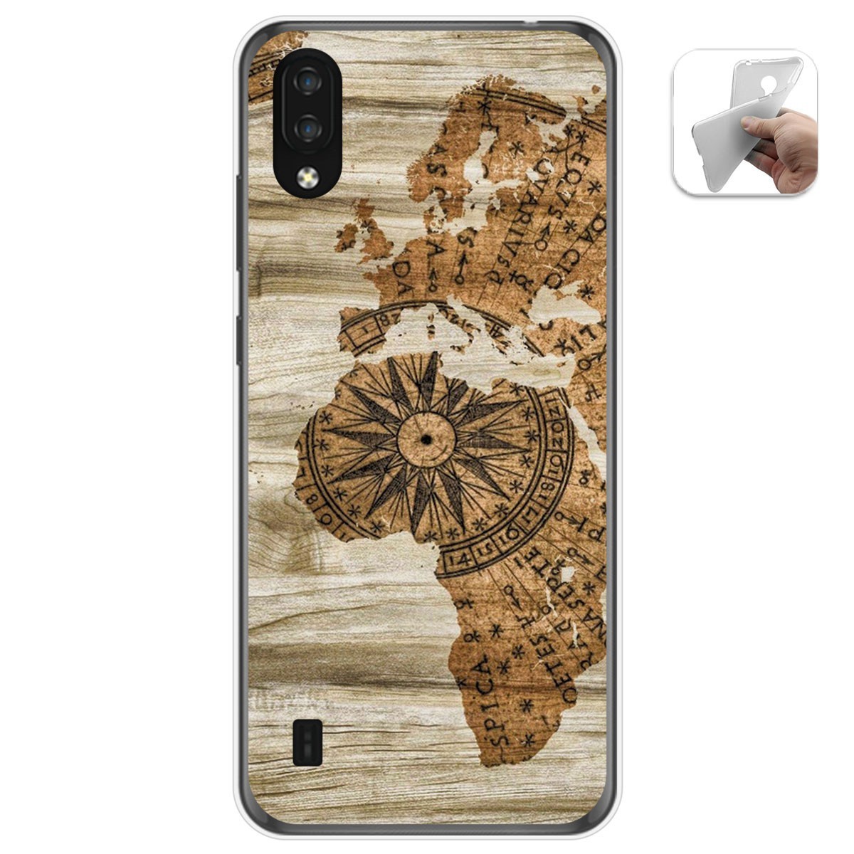 Funda Gel Tpu para Zte Blade A5 2020 diseño Madera 07 Dibujos