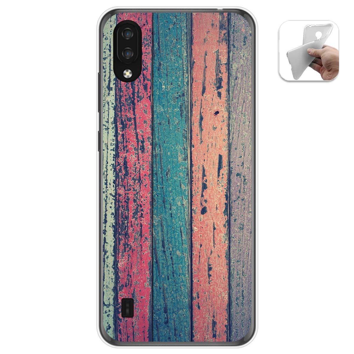 Funda Gel Tpu para Zte Blade A5 2020 diseño Madera 10 Dibujos