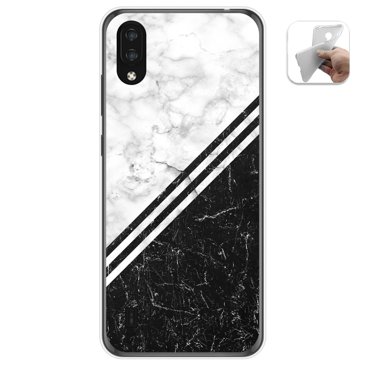 Funda Gel Tpu para Zte Blade A5 2020 diseño Mármol 01 Dibujos
