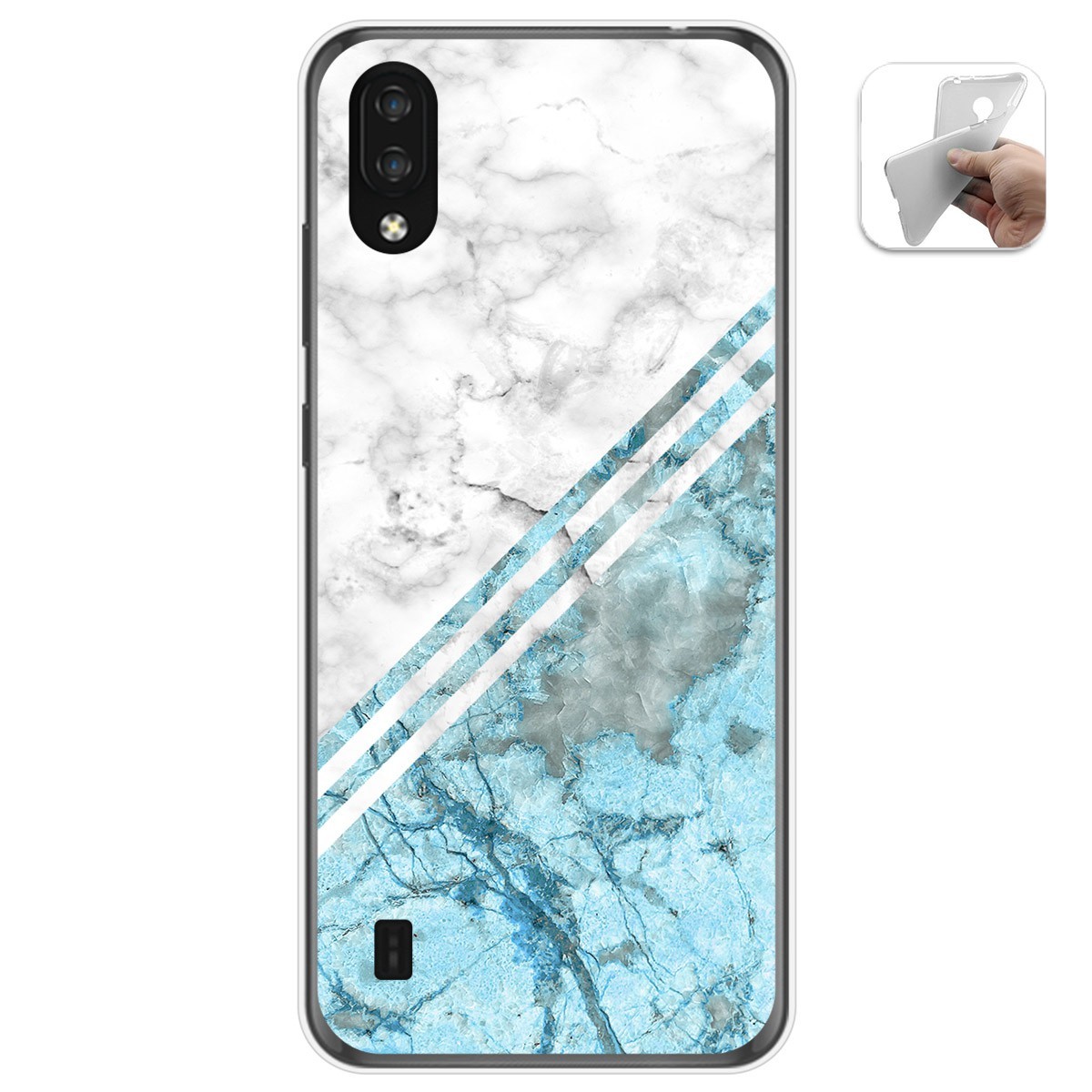 Funda Gel Tpu para Zte Blade A5 2020 diseño Mármol 02 Dibujos