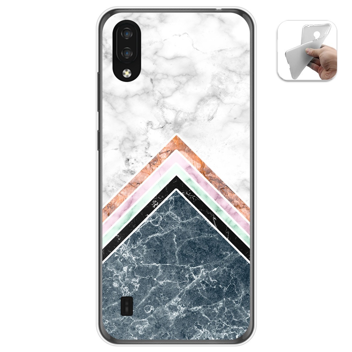 Funda Gel Tpu para Zte Blade A5 2020 diseño Mármol 05 Dibujos