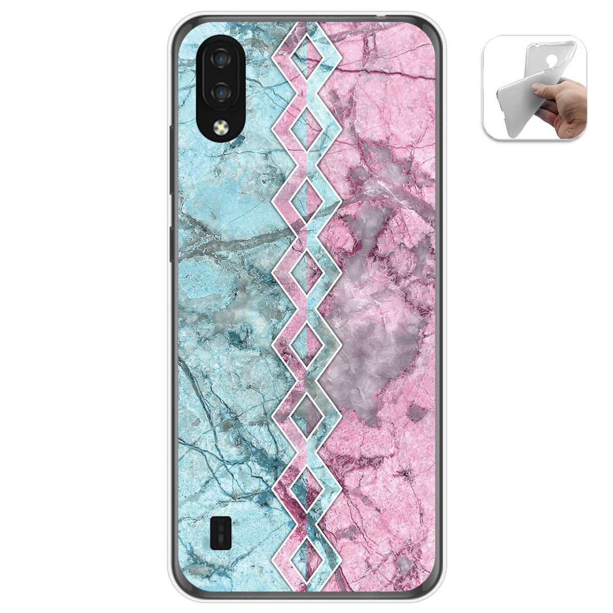 Funda Gel Tpu para Zte Blade A5 2020 diseño Mármol 08 Dibujos