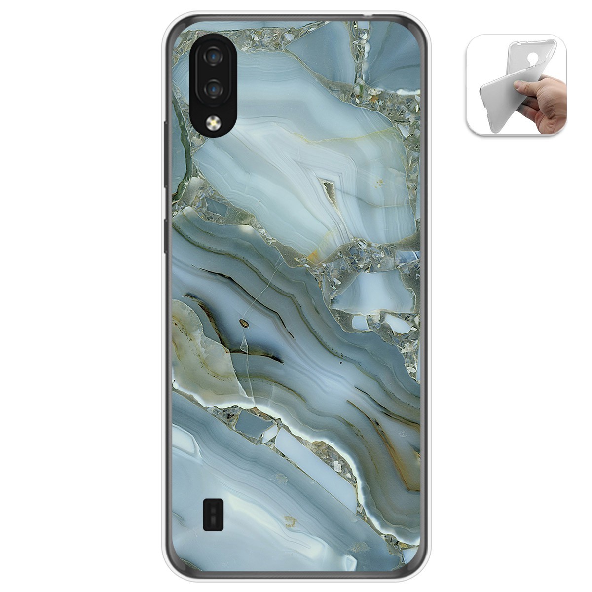 Funda Gel Tpu para Zte Blade A5 2020 diseño Mármol 09 Dibujos