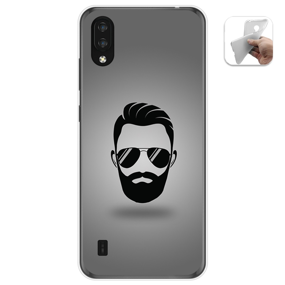 Funda Gel Tpu para Zte Blade A5 2020 diseño Barba Dibujos