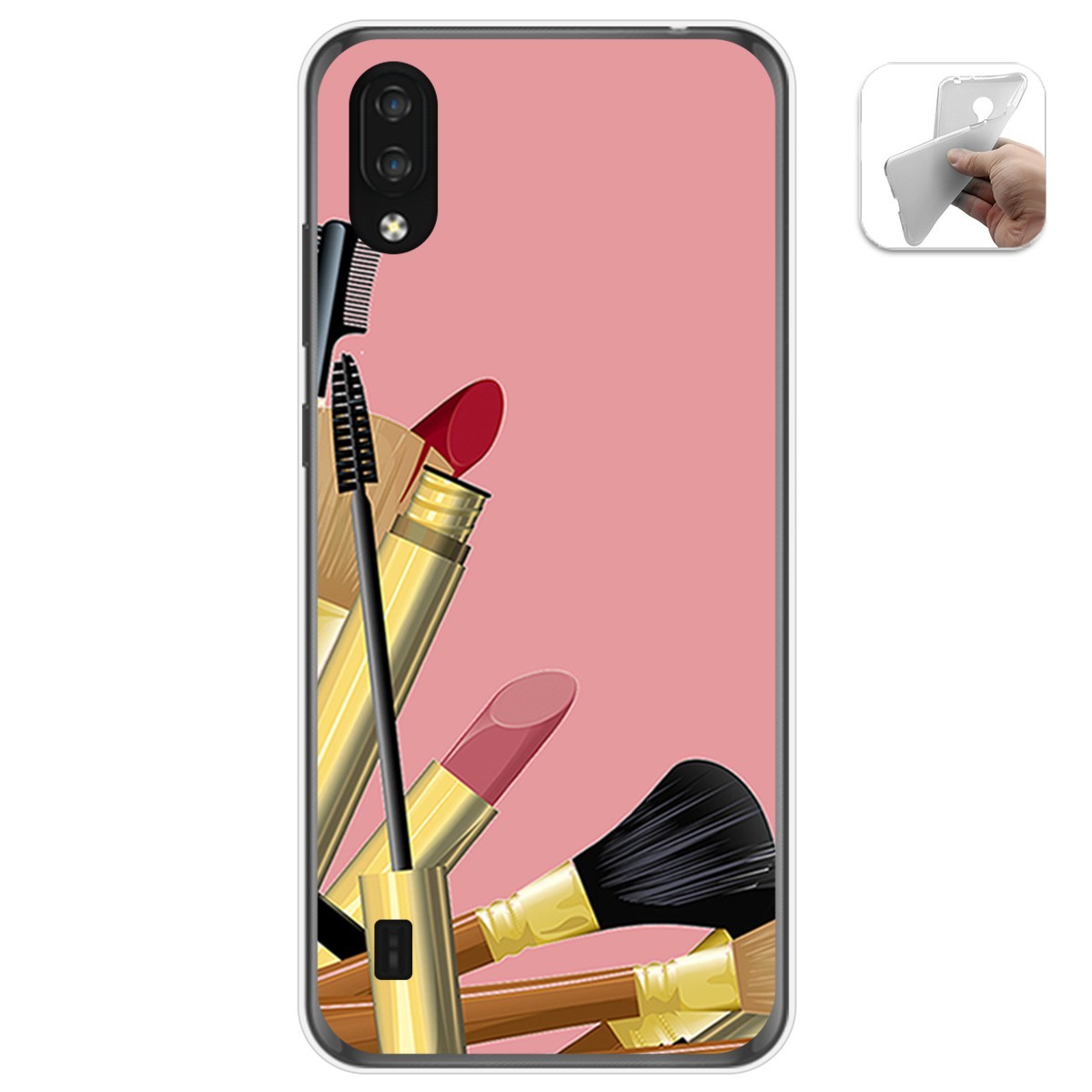 Funda Gel Tpu para Zte Blade A5 2020 diseño Brochas Dibujos