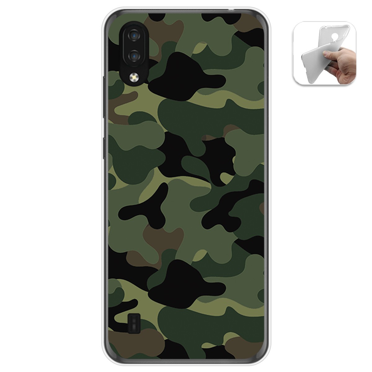 Funda Gel Tpu para Zte Blade A5 2020 diseño Camuflaje Dibujos