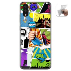 Funda Gel Tpu para Zte Blade A5 2020 diseño Comic Dibujos