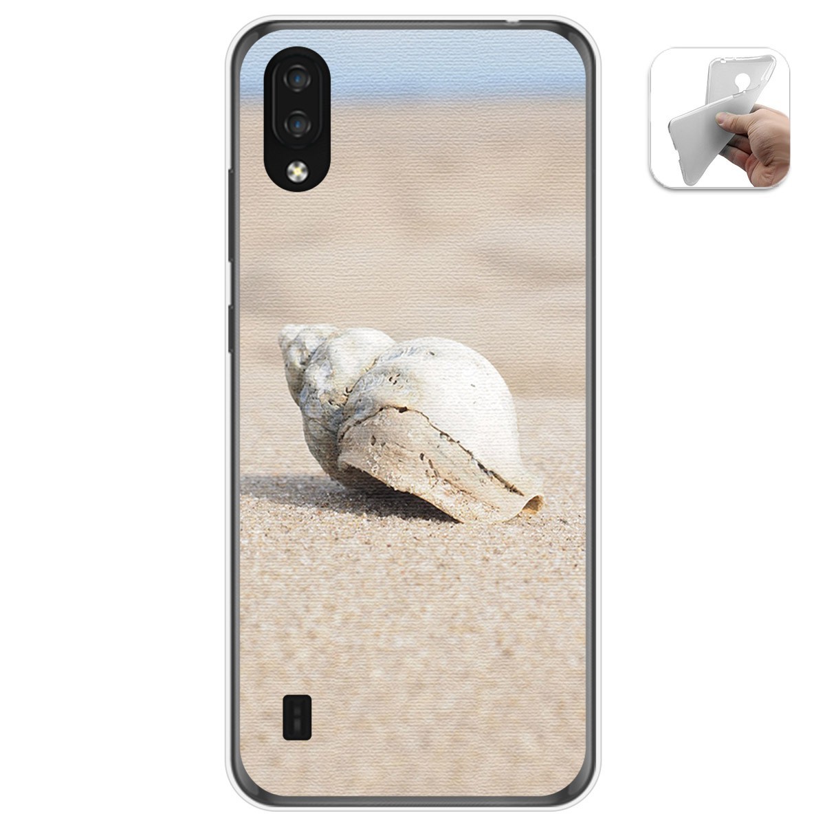 Funda Gel Tpu para Zte Blade A5 2020 diseño Concha Dibujos