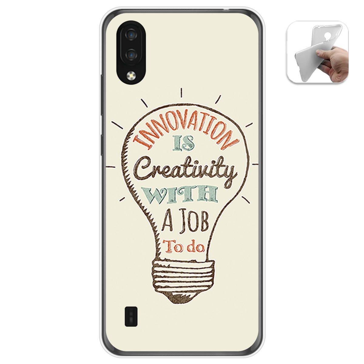 Funda Gel Tpu para Zte Blade A5 2020 diseño Creativity Dibujos