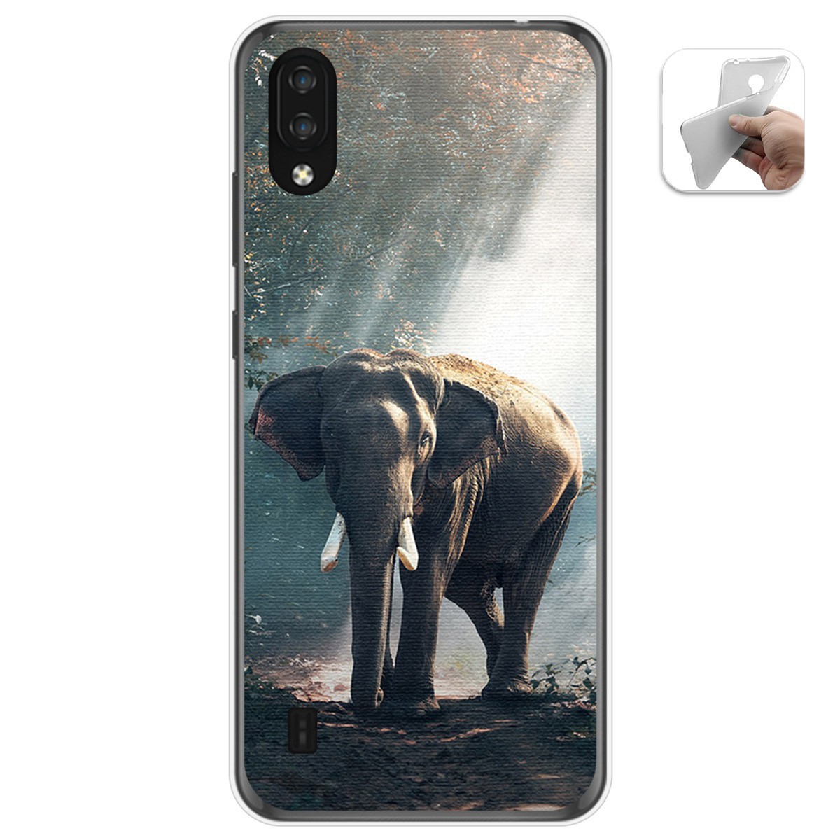 Funda Gel Tpu para Zte Blade A5 2020 diseño Elefante Dibujos
