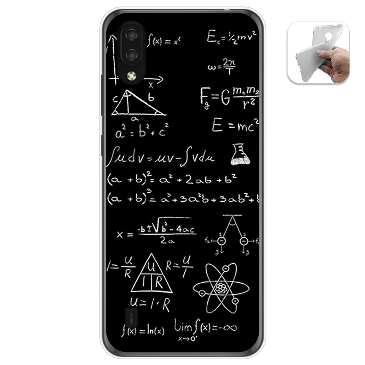 Funda Gel Tpu para Zte Blade A5 2020 diseño Formulas Dibujos