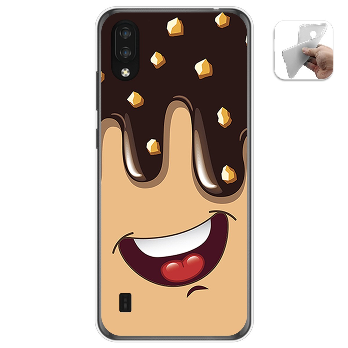 Funda Gel Tpu para Zte Blade A5 2020 diseño Helado Chocolate Dibujos