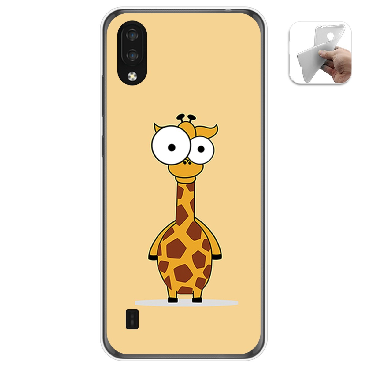 Funda Gel Tpu para Zte Blade A5 2020 diseño Jirafa Dibujos