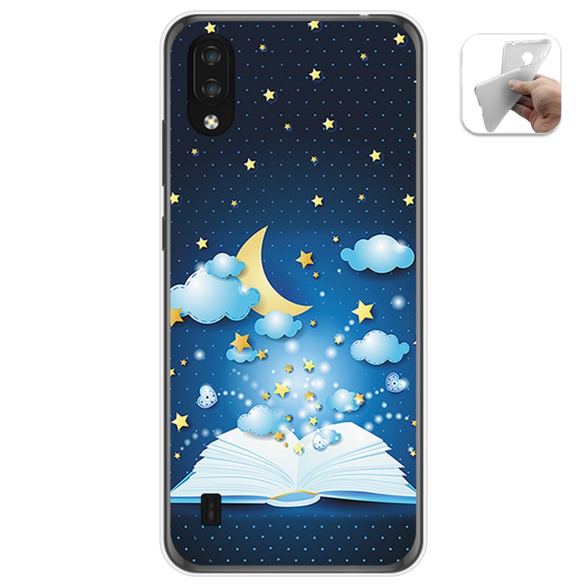 Funda Gel Tpu para Zte Blade A5 2020 diseño Libro Cuentos Dibujos