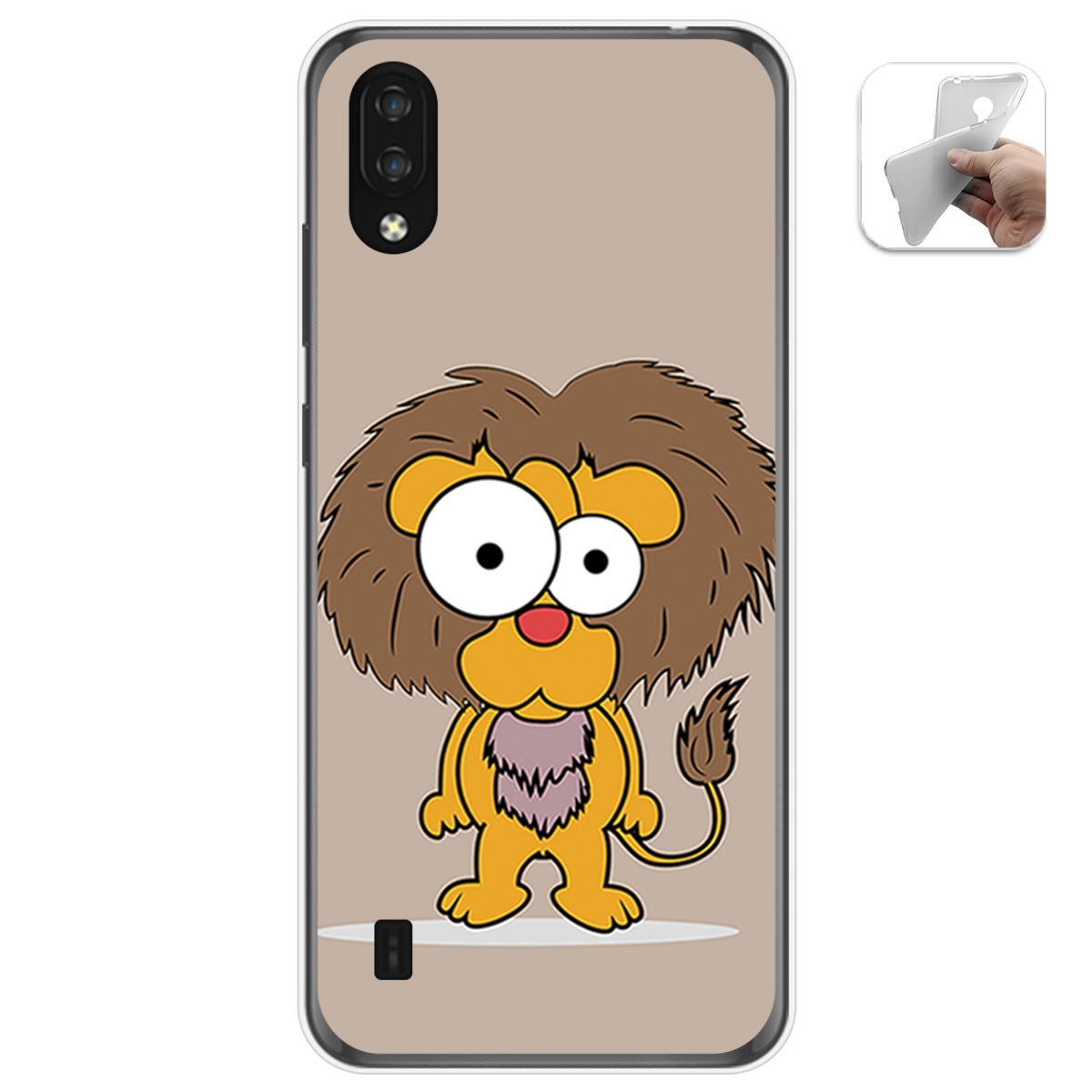 Funda Gel Tpu para Zte Blade A5 2020 diseño Leon Dibujos