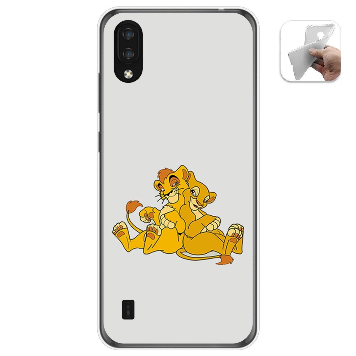Funda Gel Tpu para Zte Blade A5 2020 diseño Leones Dibujos