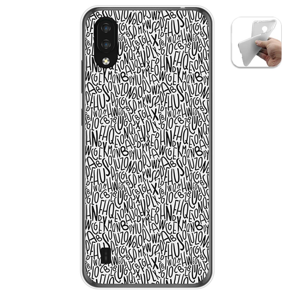 Funda Gel Tpu para Zte Blade A5 2020 diseño Letras Dibujos
