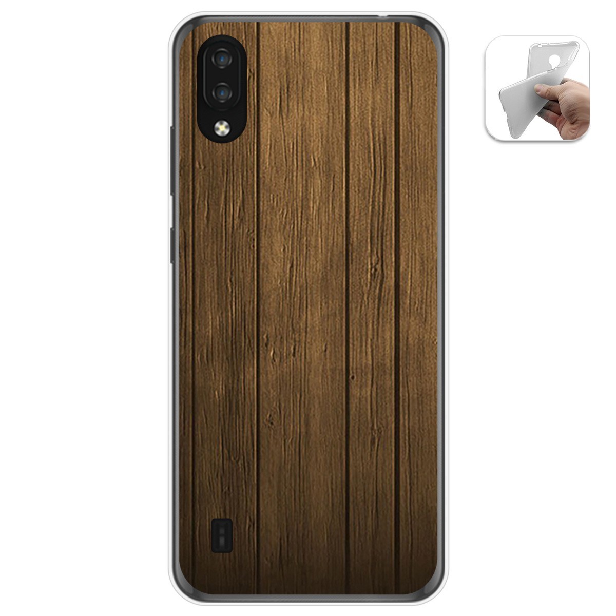 Funda Gel Tpu para Zte Blade A5 2020 diseño Madera Dibujos
