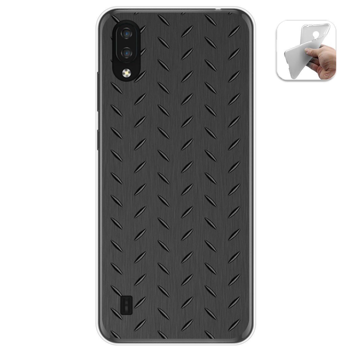 Funda Gel Tpu para Zte Blade A5 2020 diseño Metal Dibujos