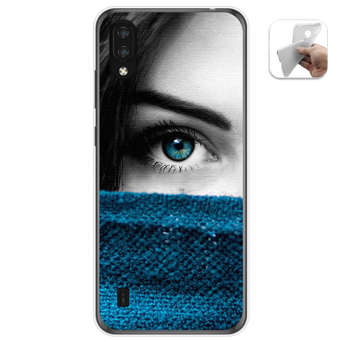 Funda Gel Tpu para Zte Blade A5 2020 diseño Ojo Dibujos