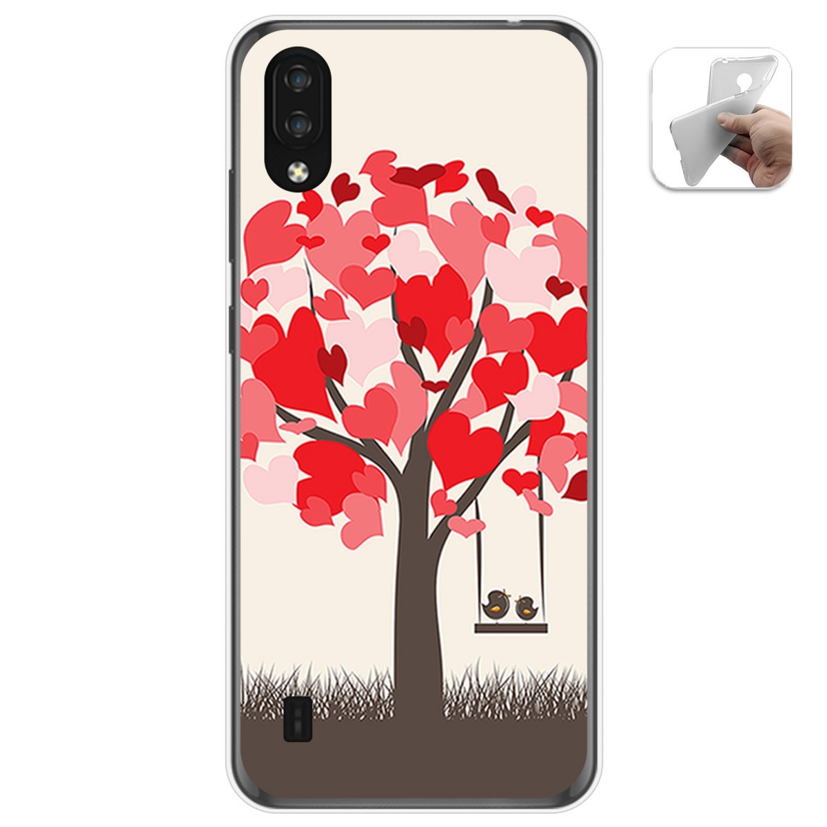 Funda Gel Tpu para Zte Blade A5 2020 diseño Pajaritos Dibujos