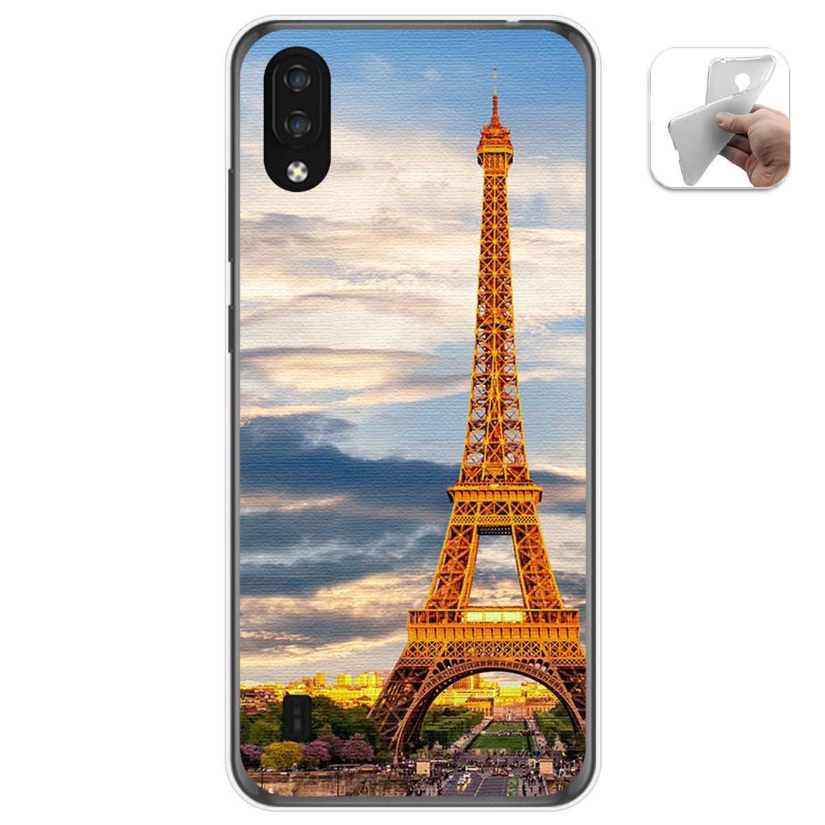 Funda Gel Tpu para Zte Blade A5 2020 diseño Paris Dibujos