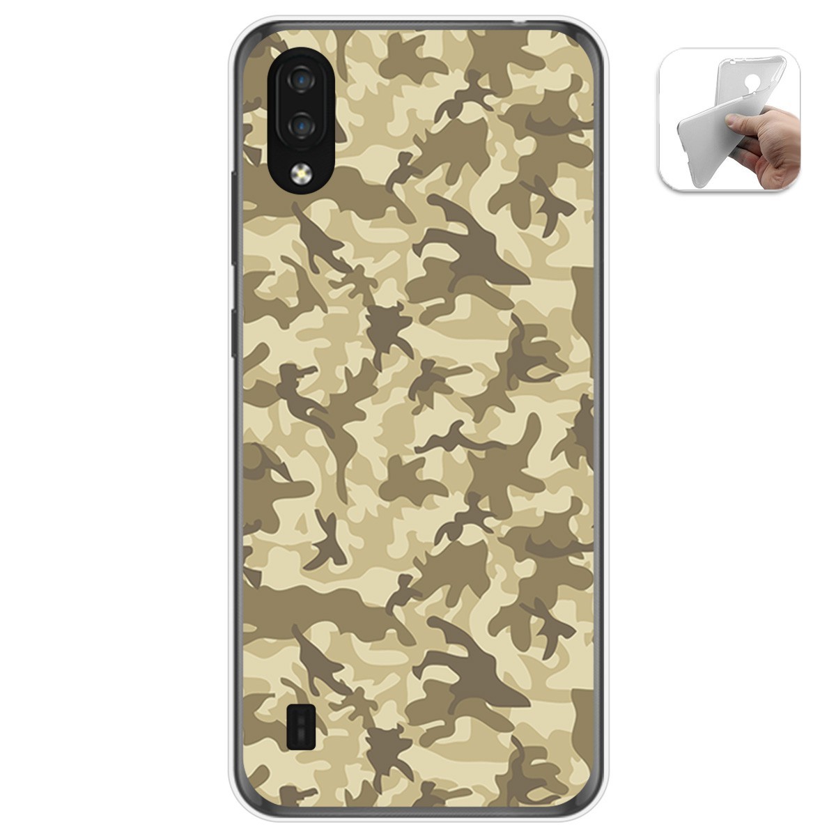 Funda Gel Tpu para Zte Blade A5 2020 diseño Sand Camuflaje Dibujos