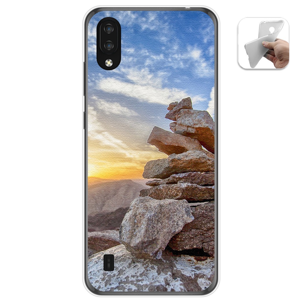 Funda Gel Tpu para Zte Blade A5 2020 diseño Sunset Dibujos