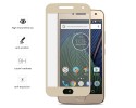 Protector Cristal Templado Frontal Completo Dorado para Lenovo Moto G5 Plus Vidrio