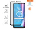Protector Cristal Templado Completo 5D Full Glue Negro para Alcatel 1SE 2020 Vidrio