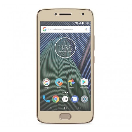 Protector Cristal Templado Frontal Completo Dorado para Lenovo Moto G5 Plus Vidrio