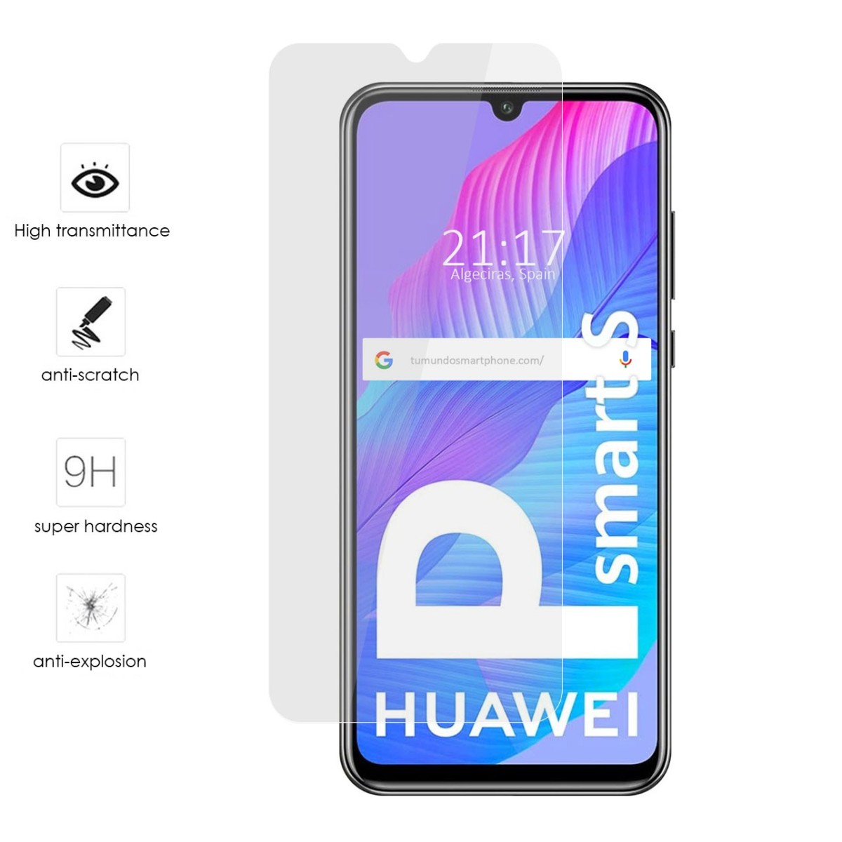 Protector Cristal Templado para Huawei P Smart S / Y8p Vidrio