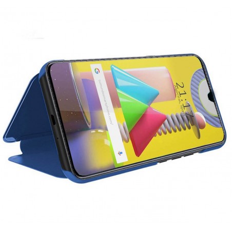 Funda Flip Cover Clear View para Samsung Galaxy M31 color Azul