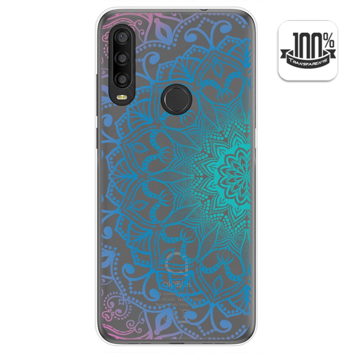 Funda Gel Transparente para Alcatel 1SE 2020 diseño Mandala Dibujos