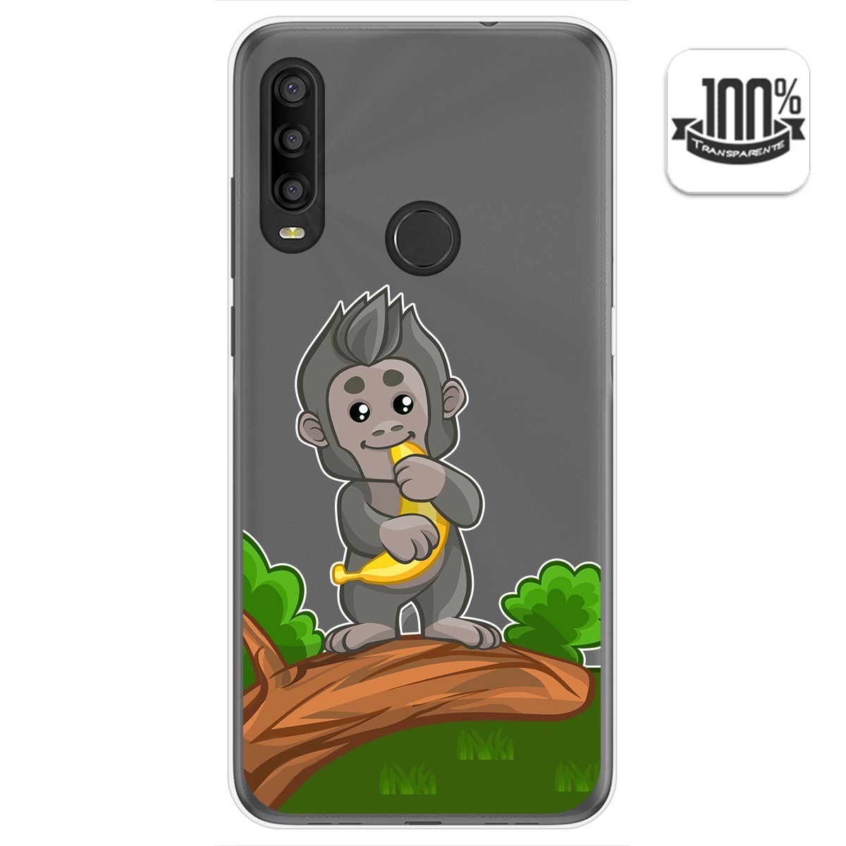Funda Gel Transparente para Alcatel 1SE 2020 diseño Mono Dibujos